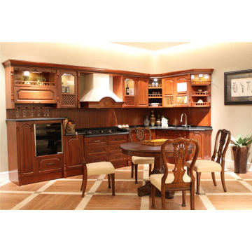 Wholesale Cheap Classic Solid Wood Kitchen Cabinet